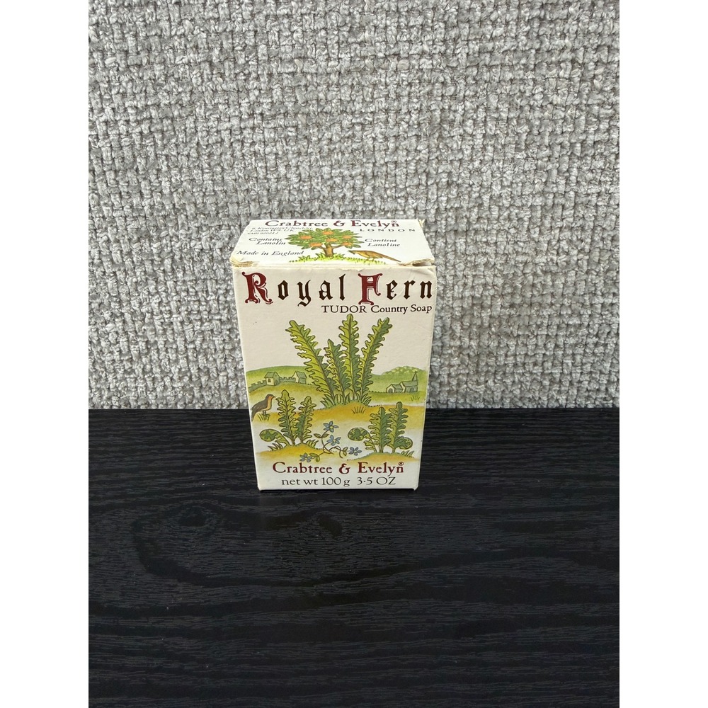 Crabtree & Evelyn Royal Fern Tudor Country Soap 1978‎ 3.5oz  New Vintage England